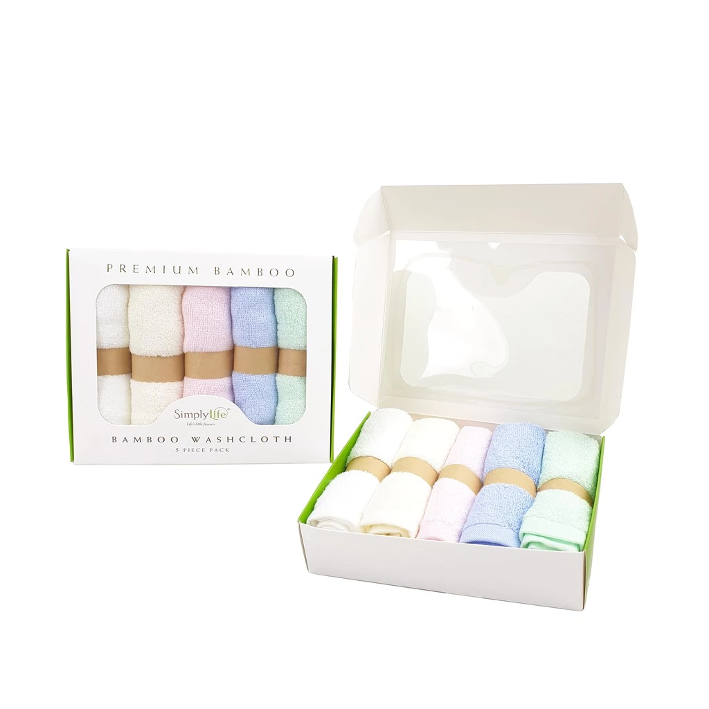 Simply Life - Premium Hypoallergenic Bamboo Face Wash Towel | Burp Cloth | Handkerchief | Saliva | Baby Wipes | Bib
