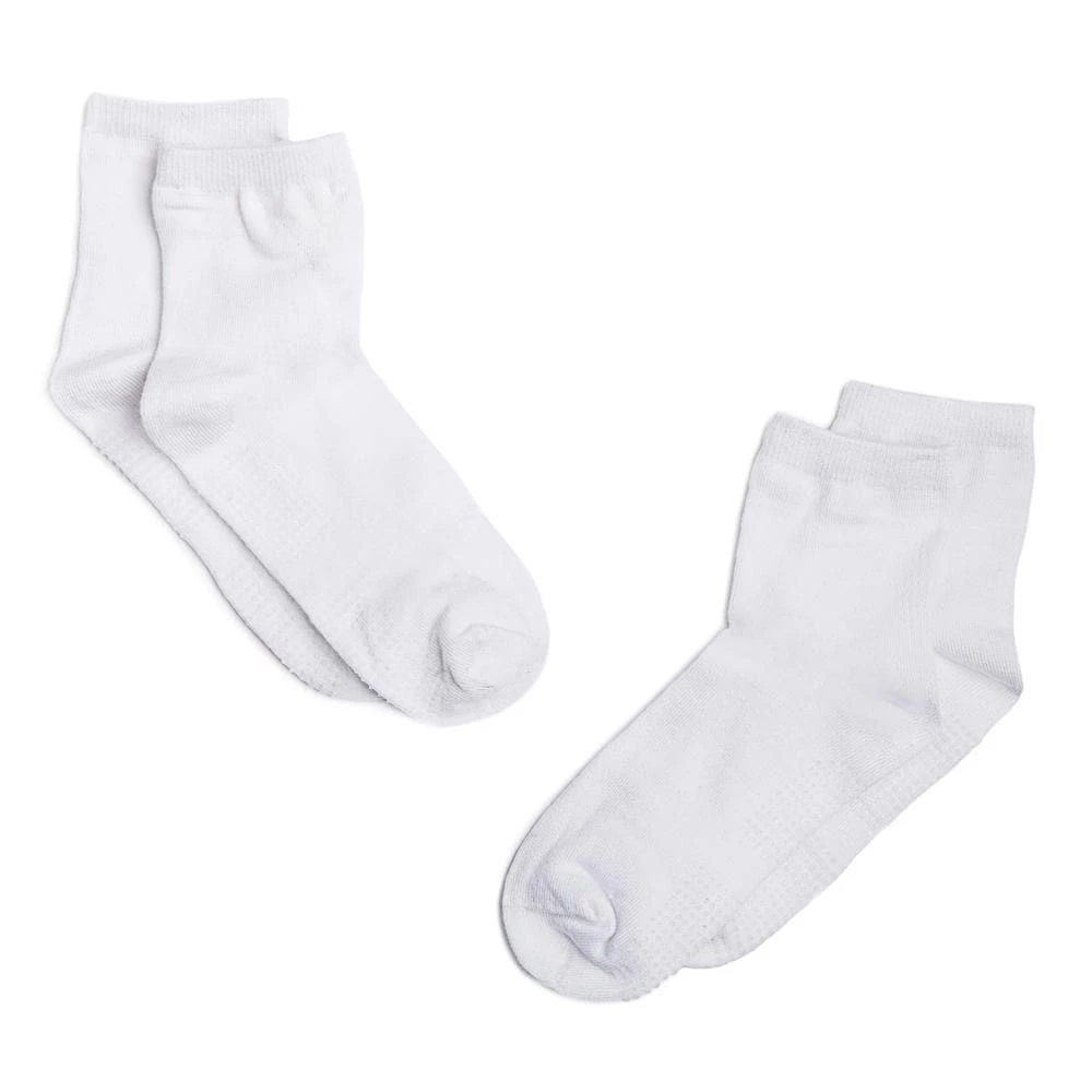 Anti-slip Bamboo Socks, White (2 Pairs)