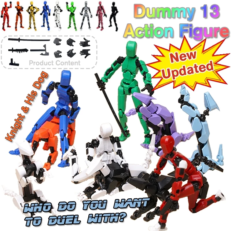 Multi-Jointed Movable Shapeshift Robot 3D Printed Mannequin Dummy 13 Action Figures Toys Kids Adults Parent-children Games