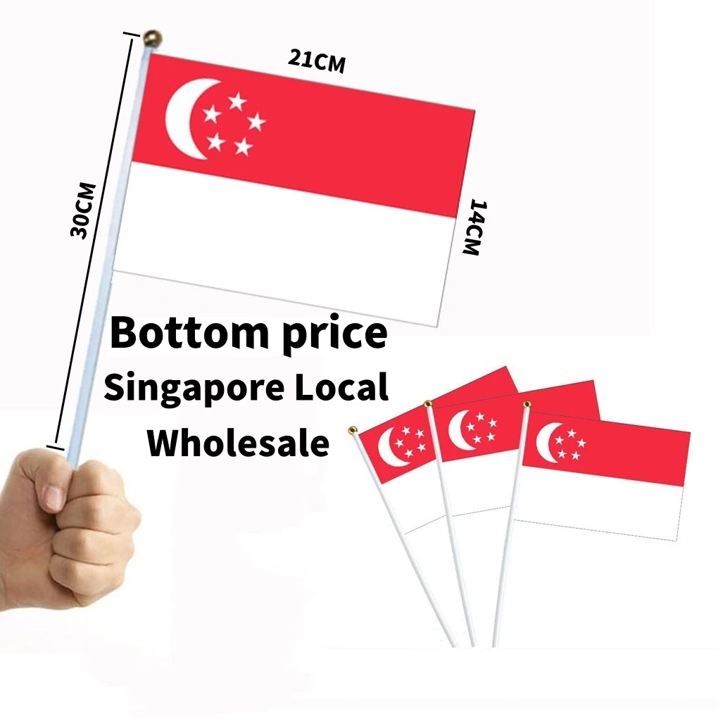 □□14*21cm Singapore Flag National Day Necessities / Food Toothpick Flag  / Flag Sticker / Flag Badge / Singapore Party Event Decoration