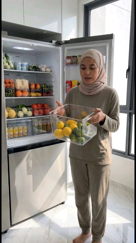 Stackable Refrigerator Organizer Storage Drawer Box  #FridgeOrganizer #KitchenStorage #FoodContainer #RefrigeratorBox #SpaceSaving #homeorganization
