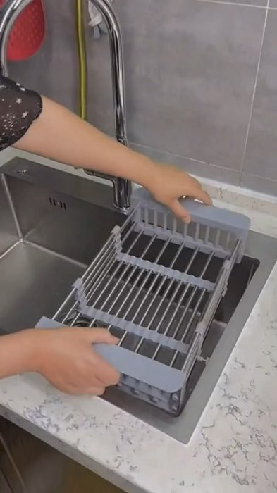 Adjustable Stainless Steel Kitchen Drainer Basket. Get it on Shopee now!