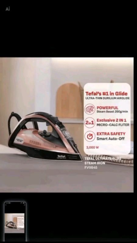#TefalUltimatePure #TefalSteamIron #SteamIron #UltraglissTechnology #GarmentCare #clothesiron