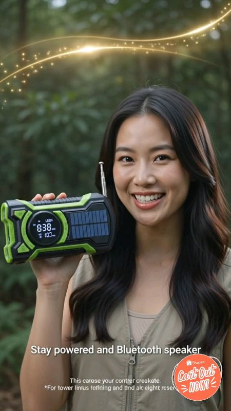 EMERGENCY RADIO 8000mAh BLUETOOTH SOLAR CRANK CLEAR SOUND #outdoor #emergency