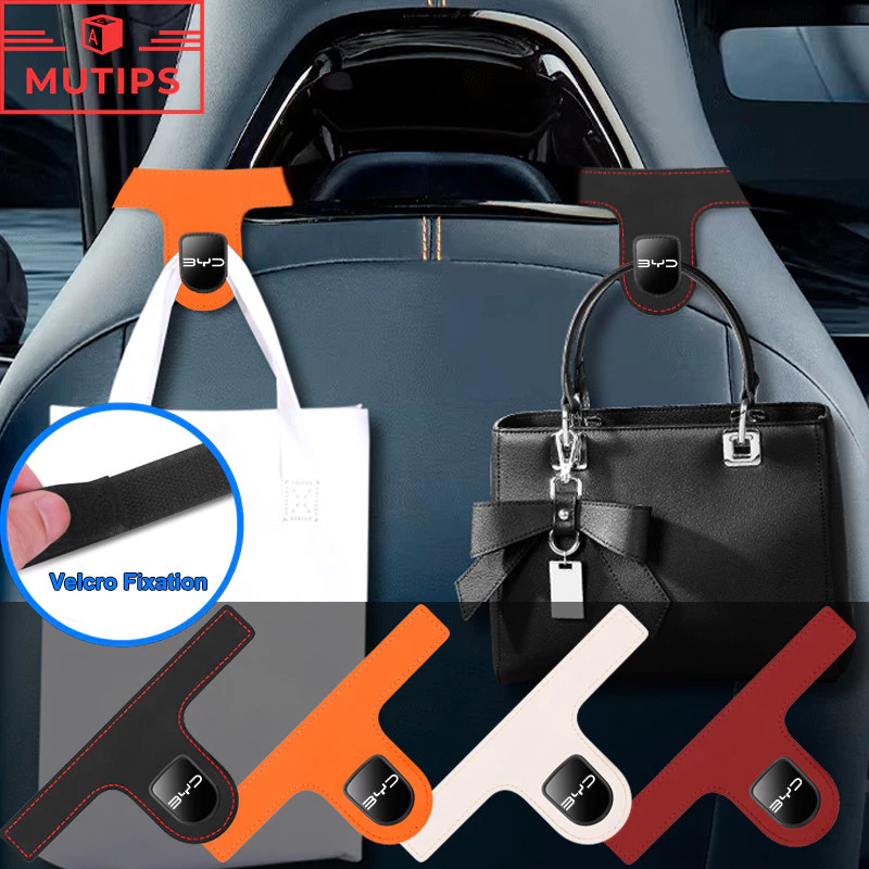 BYD Car Sports Seat Back Hook Metal Metal Storage Holder Sport Seat Handbag Hanger For Atto 3 Yuan plus Song Plus Dolphin Mini Seal U Han EV