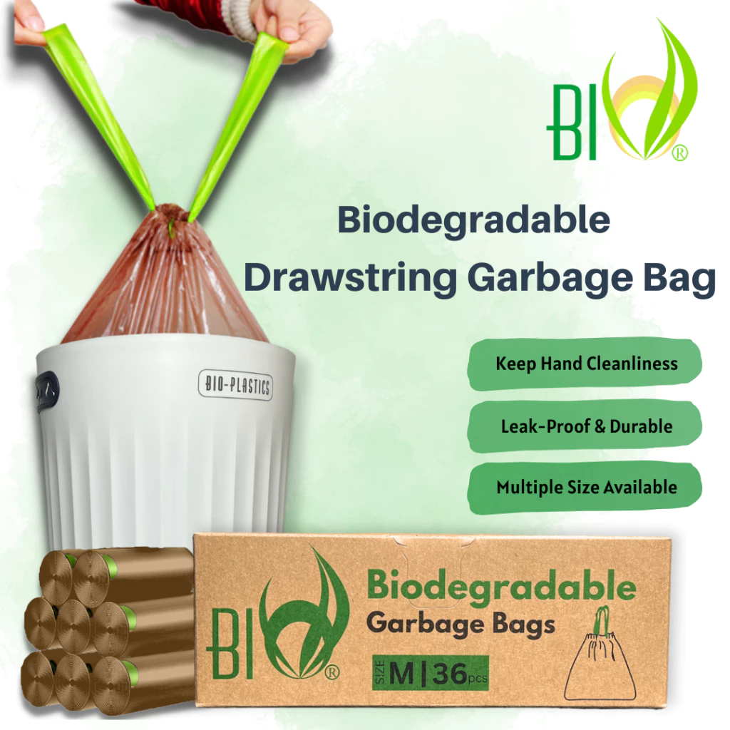 BIO Biodegradable Drawstring Garbage Bags