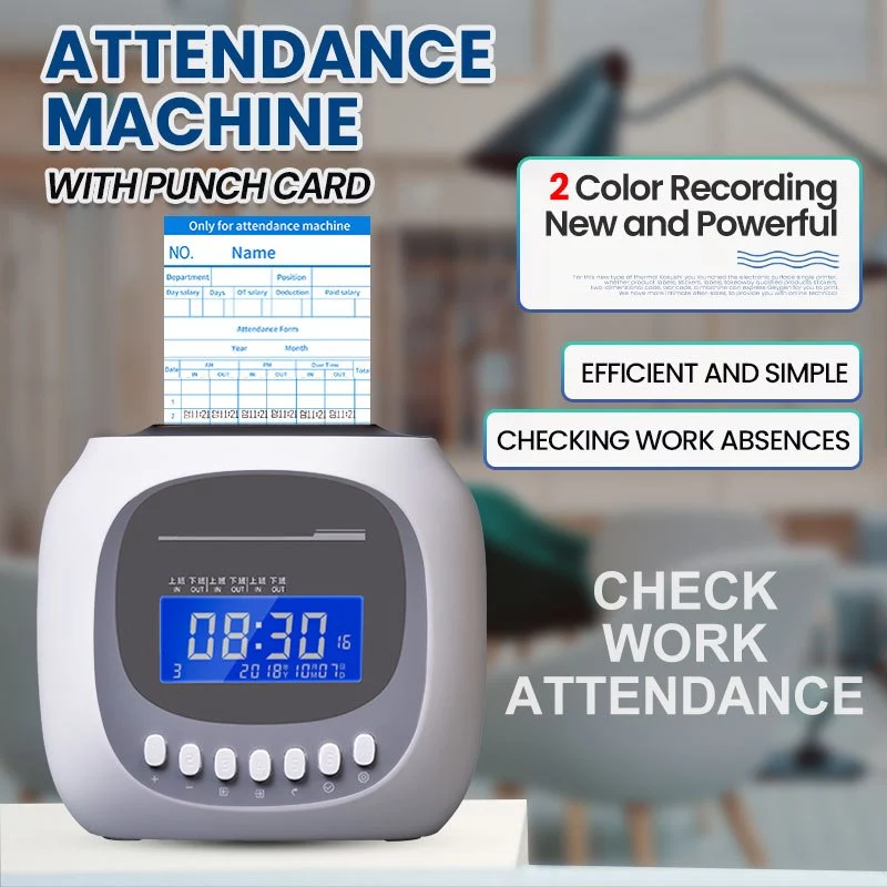 GROZZIIE Punch Card Time Recorder Attendance Machine with Local Warranty & Card Set | Free Shipping