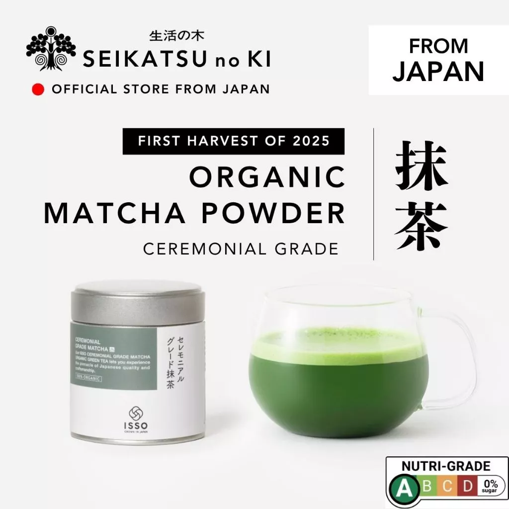SEIKATSU no KI ISSO Organic Matcha Powder First Harvest of 2025 Premium Ceremonial Grade 40g Direct from Japan