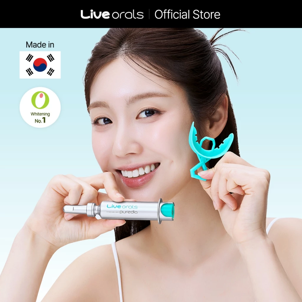 Liveorals PureDia Teeth Whitening Gel 10g | 2 Weeks Supply | Korea's No.1 | Olive Young Best-Seller